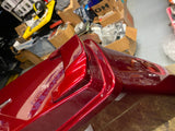 OEM Mysterious Red Saddlebags Harley Touring FLH gLIDE 2013< Chrome Trim Spoiler