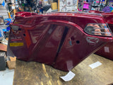 OEM Mysterious Red Saddlebags Harley Touring FLH gLIDE 2013< Chrome Trim Spoiler