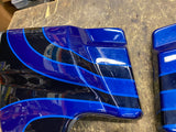 Left Side Cover panel Harley Touring FLH gLIDE Crushed saphire Blue Ultra Glide