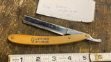 Guarino Straight Edge Razor Brooklyn NY Shaving Barber Vtg Celloid Replaceable b