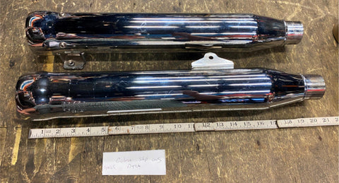 Cobra 3" Neighbor Hater Slip-On Mufflers Chrome #6045 Harley Davidson Dyna