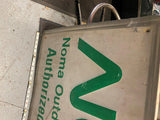 Vtg metal sign Noma Outdoor Power Equipment 70's Alum 47x24 Advertising Oil Gas