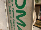Vtg metal sign Noma Outdoor Power Equipment 70's Alum 47x24 Advertising Oil Gas