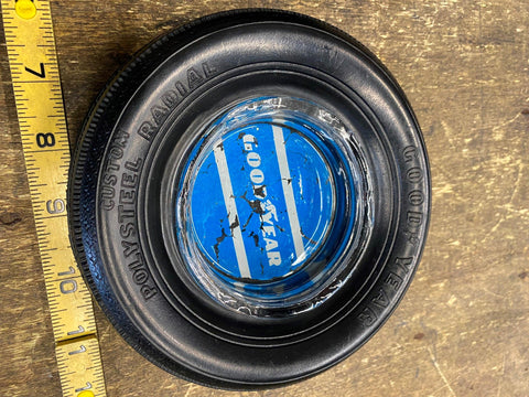 Vtg Goodyear Ashtray Tire Oil Gas Service Station Garage man Cave Advertising Co