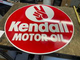Vtd Kendall Motor Oil Gas Metal Double Sided Sign 23" 85 Advertising Service Sta