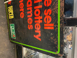 Vtg rare metal Ohio Lottery retail sign 48x36 Pick 3 4 Super Lotto Advertising!