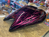 Stretched Softail Gas Tank Custom Flame Paint Chopper 84-99 FXST Fatboy Heritage