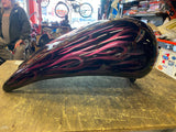 Stretched Softail Gas Tank Custom Flame Paint Chopper 84-99 FXST Fatboy Heritage