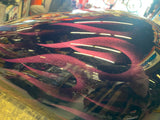Stretched Softail Gas Tank Custom Flame Paint Chopper 84-99 FXST Fatboy Heritage