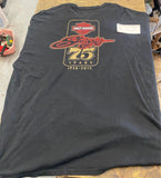 Vtg Harley Davidson Sturgis 75th Anniversary 1938 -2015 T Shirt Black Men 4XL