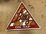 VTG 1976 Made In USA Blatz On Tap Stained Glass Style Advertising Sign Man Cave