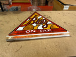 VTG 1976 Made In USA Blatz On Tap Stained Glass Style Advertising Sign Man Cave