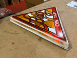 VTG 1976 Made In USA Blatz On Tap Stained Glass Style Advertising Sign Man Cave