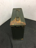 Vintage Field gear AMMUNITION AMMO BOX  CONTAINER METAL ARMY GREEN  collectible