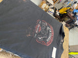 Vtg Harley Davidson Akron Oh Rubber City Burning Rubber T Shirt Black Men 4XL