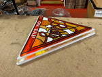 VTG 1976 Made In USA Blatz On Tap Stained Glass Style Advertising Sign Man Cave