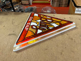 VTG 1976 Made In USA Blatz On Tap Stained Glass Style Advertising Sign Man Cave