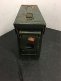 Vintage Field gear AMMUNITION AMMO BOX  CONTAINER METAL ARMY GREEN  collectible