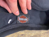 Vtg Harley Davidson Akron Oh Rubber City Burning Rubber T Shirt Black Men 4XL