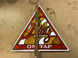 VTG 1976 Made In USA Blatz On Tap Stained Glass Style Advertising Sign Man Cave