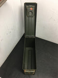 Vintage Field gear AMMUNITION AMMO BOX  CONTAINER METAL ARMY GREEN  collectible