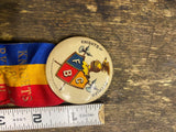 1902 Vtg Knights of Pythias fraternal ribbon badge Carnival Jubilee Mansfield oh