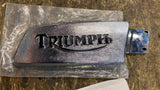 1969 Triumph Trident gas tank Emblem Badge T150 Left OEM Bread box NOS 82-9360
