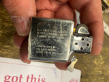 1995 Zippo LIghter "JAR" brushed Military Marines Jarhead Nice Shape Vtg!