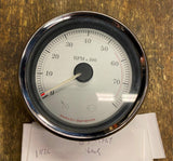 HARLEY FLH STREET ROAD GLIDE ULTRA TOURING SILVER FACE TACHOMETER GAUGE 67459-04
