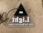 VTG 1983 Made In USA Blatz Why Pay More For Less Lighted Advertising Sign