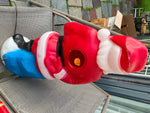 Vtg Blow Mold SANTA CLAUS 33” EMPIRE Plastic 70's Lighted Sack Decor Christmas