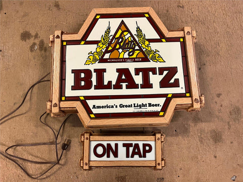 VTG 1977 Made In USA Blatz Americas Great Light Beer Lighted Advertising Sign