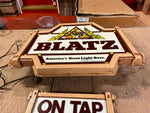 VTG 1977 Made In USA Blatz Americas Great Light Beer Lighted Advertising Sign
