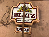 VTG 1977 Made In USA Blatz Americas Great Light Beer Lighted Advertising Sign