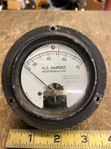 simpson 525-137 amp gauge 80 Panel Meter Vtg Instrument ammeter