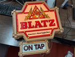 VTG 1977 Made In USA Blatz Americas Great Light Beer Lighted Advertising Sign