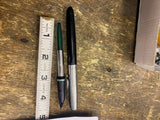Vtg Parker 21 Fountain Pen Celluloid 1950's Collectible Aerometric Med hooded