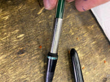 Vtg Parker 21 Fountain Pen Celluloid 1950's Collectible Aerometric Med hooded