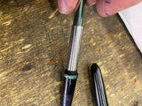 Vtg Parker 21 Fountain Pen Celluloid 1950's Collectible Aerometric Med hooded