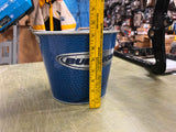Lot of 2 Bud Light Embossed Metal Ice Buckets With Handles Basketball