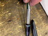 Vtg Parker 21 Fountain Pen Celluloid 1950's Collectible Aerometric Med hooded