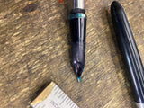 Vtg Parker 21 Fountain Pen Celluloid 1950's Collectible Aerometric Med hooded