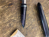 Vtg Parker 21 Fountain Pen Celluloid 1950's Collectible Aerometric Med hooded