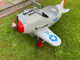 Pedal Car US Army Airplane Metal Toy Ride On Display Steelcraft Military Man Cav