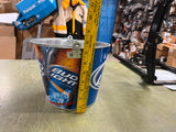 Lot of 2 Bud Light Embossed Metal Ice Buckets With Handles Basketball