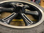 Stock OEM Black Victory Cross Roads Country Front Wheel W 130 Tire Nice! 3.5x18