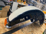 OEM Harley Front Fender Trim Police Bike Touring FLH Glide Black White 13< Nice!