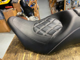 2008^ Seat White Stitch Harley Touring FLH Street Glide Ultra classic Two up cc