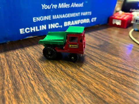 1961 Matchbox Lesney No. 2 Muir Hill Dumper Green/Red LAING Dump Truck Vintage
