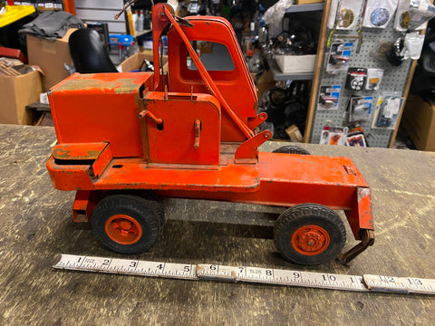 Vtg Doepke Model Toys Unit Crane & Steam Shovel Corp Tin 50's Heavy Equipment